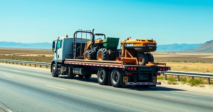 Locação de caminhão prancha: transporte especializado para máquinas pesadas Locação de caminhão prancha: transporte especializado para máquinas pesadas